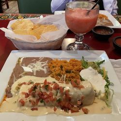 Cheese Burrito with shredded beef.