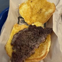 Big Wheel Burger - Children's burger. Don't blame the restaurant- she likes them plain!