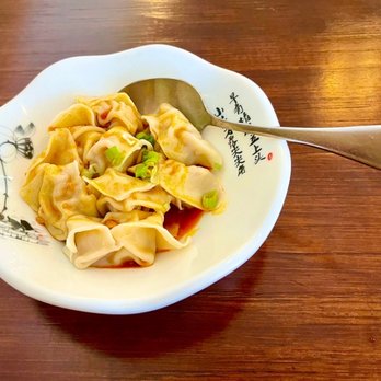 Ju Feng Yuan Dumpling Cafe - Shrimp and Pork Wonton in Chili Oil - Chinese Near Me - Poway, California Ju Feng Yuan Dumpling Cafe - Shrimp and Pork Wonton in Chili Oil - Chinese Near Me - Poway, California
