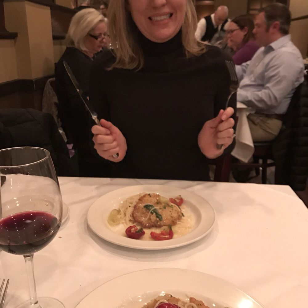 Carmine's - We split the special entree: angel hair pasta with breaded calamari. - Italian Near Me - Chicago, Illinois Carmine's - We split the special entree: angel hair pasta with breaded calamari. - Italian Near Me - Chicago, Illinois