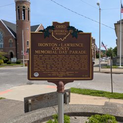 Lawrence County Courthouse-Ironton - Memorial Day Parade marker at the Lawrence County Courthouse, Ironton
