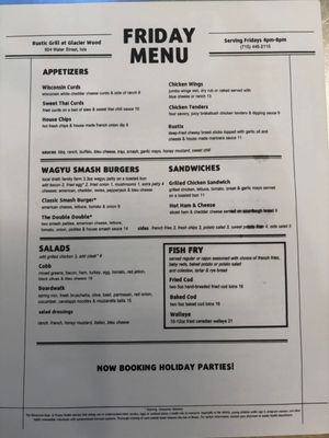 Menu photo 1 Crystal Cafe Iola, WI