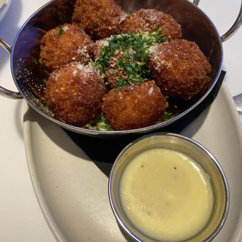 Warehouse 72 - Black truffle arancini - American Near Me - Irvine, California Warehouse 72 - Black truffle arancini - American Near Me - Irvine, California