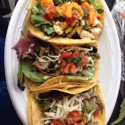 1 mango and 2 steak tacos 1 mango and 2 steak tacos