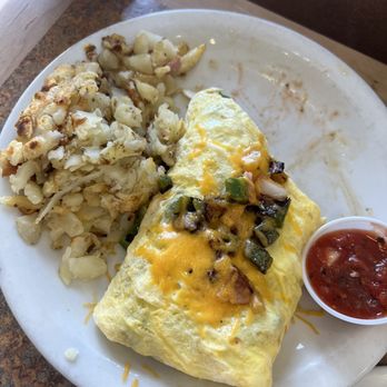 Pancake Cottage - Denver Omelette... came with hash browns and toast! - Breakfast & Brunch Near Me - Avalon, California Pancake Cottage - Denver Omelette... came with hash browns and toast! - Breakfast & Brunch Near Me - Avalon, California