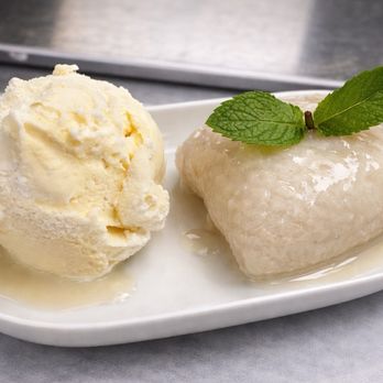 Lert Thai - Sticky rice with vanilla ice cream - Thai Near Me - Orlando, Florida Lert Thai - Sticky rice with vanilla ice cream - Thai Near Me - Orlando, Florida