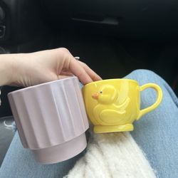 Community Thrift Store - Purple planter and rubber duck tea cup