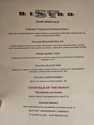 Menu photo 3 Bistro 57 North Las Vegas, NV