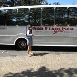 Me and our shuttle bus Me and our shuttle bus