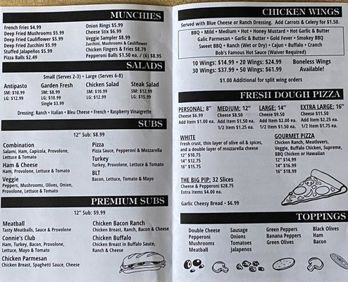 Menu photo 2 Presque Isle Pizza Restaurant Erie, PA Menu photo 2 Presque Isle Pizza Restaurant Erie, PA