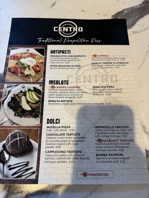 Menu photo 2 Centro Pizza Burlingame, CA Menu photo 2 Centro Pizza Burlingame, CA