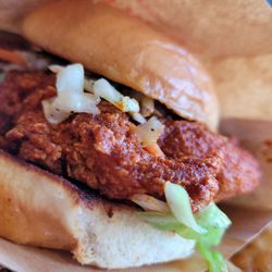 Main Chick Hot Chicken - #1 Sandwich, tender , fries (spicy)