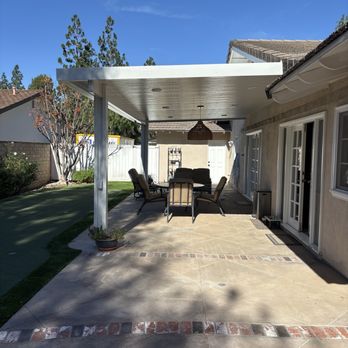 The Patio Masters - Small patio cover on the side yard. So much better absolutely can't wait for summer! - Patio Coverings Near Me - Anaheim, California