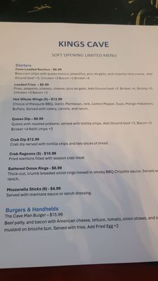 Menu photo 6 Kings Cave Carrollton, TX