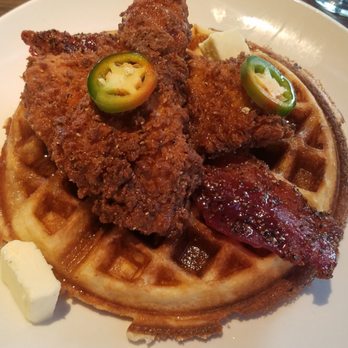 Thirsty Lion - Spicy chicken and waffles - American Near Me - Euless, Texas Thirsty Lion - Spicy chicken and waffles - American Near Me - Euless, Texas