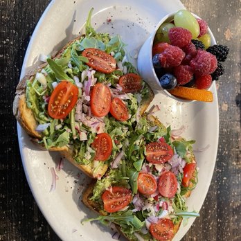 Cafe Soleil - Avocado toast with fresh fruit. - Breakfast & Brunch Near Me - El Sobrante, California