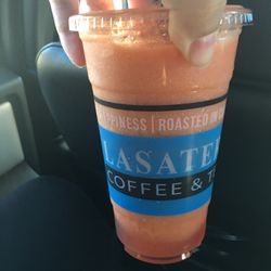 Lasaters Coffee & Tea - Mango and strawberry smoothie. Yum yum!