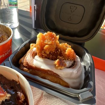 The Peach Cobbler Factory - STUFFED CINNAMON ROLL - Desserts Near Me - Washington, DC, District of Columbia The Peach Cobbler Factory - STUFFED CINNAMON ROLL - Desserts Near Me - Washington, DC, District of Columbia