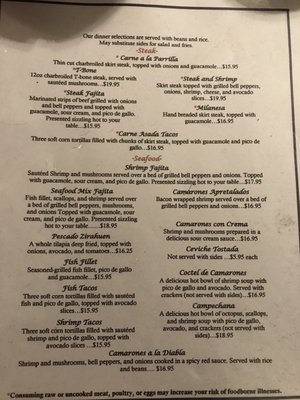 Menu photo 3 Las Camelinas Salida, CO