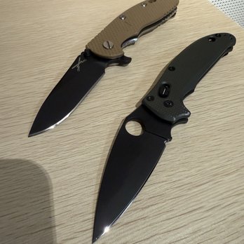 Silicon Valley Cerakote - Matte black and laser engraved on top knife - Powder Coating Near Me - San Jose, California