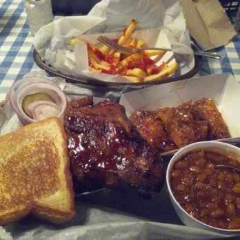 Mark's Feed Store - The sampler platter ribs chicken pulled pork beef brisket baked beans spicy fries - Barbeque Near Me - Louisville, Kentucky Mark's Feed Store - The sampler platter ribs chicken pulled pork beef brisket baked beans spicy fries - Barbeque Near Me - Louisville, Kentucky