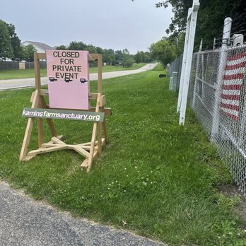 Kamins Farm Sanctuary - Private event sign. So you can have the farm to yourselves - Animal Shelters Near Me