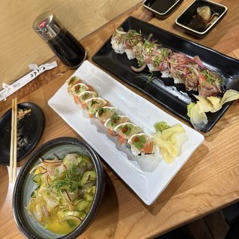 Tsunami Modern Cuisine - Mango Habanero Aguachiles, Lemon Cilantro Roll and G.O.A.T. Roll - Sushi Bars Near Me - Santee, California Tsunami Modern Cuisine - Mango Habanero Aguachiles, Lemon Cilantro Roll and G.O.A.T. Roll - Sushi Bars Near Me - Santee, California