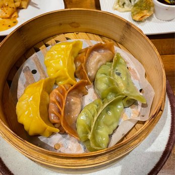 Trendy Dumpling - three 3 Color Mix Dumpling - Noodles Near Me - Houston, Texas Trendy Dumpling - three 3 Color Mix Dumpling - Noodles Near Me - Houston, Texas