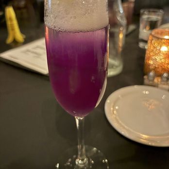 Ambrosia - The Lavanda gin and prosecco cocktail. - Italian Near Me - Indianapolis, Indiana