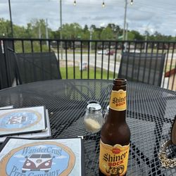 Wandercrust Pizza - 1st time here. Sitting outside up top.