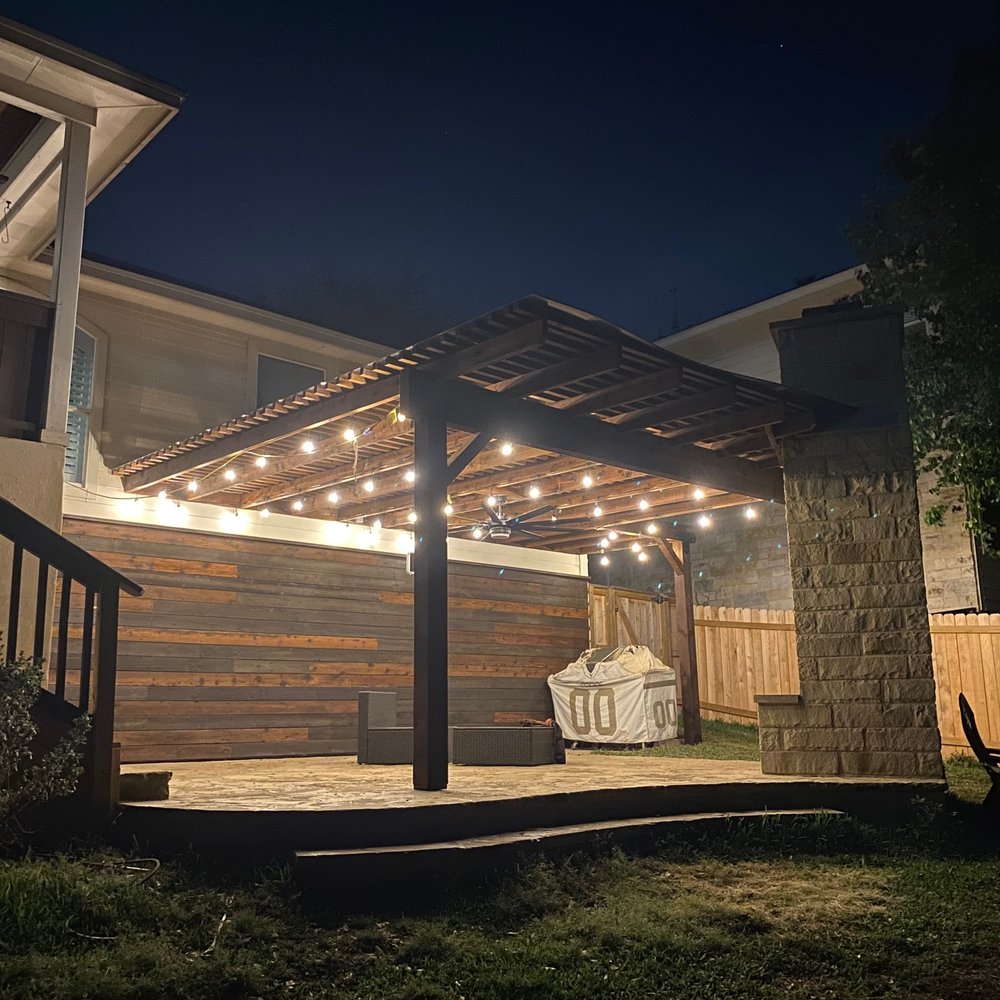 L Miller Decking Solutions - It's a beautiful space at night! - Decks & Railing Near Me