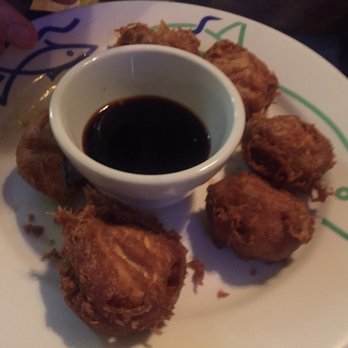 The Lobster Trap - Monkey balls. Just ok. Oil looks a little old. - Seafood Near Me - Avalon, California The Lobster Trap - Monkey balls. Just ok. Oil looks a little old. - Seafood Near Me - Avalon, California