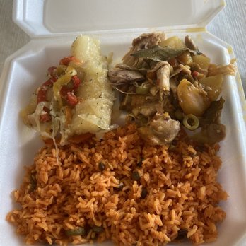 Don't Stay Hungry - very delicious and authentic! pictured is their yellow rice, yuca, and chicken stew. - Latin American Near Me - Daleville, Alabama Don't Stay Hungry - very delicious and authentic! pictured is their yellow rice, yuca, and chicken stew. - Latin American Near Me - Daleville, Alabama