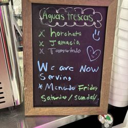 Pedro’s Tacos - Counter menu with "We are now serving Menudo Friday, Saturday/Sunday."