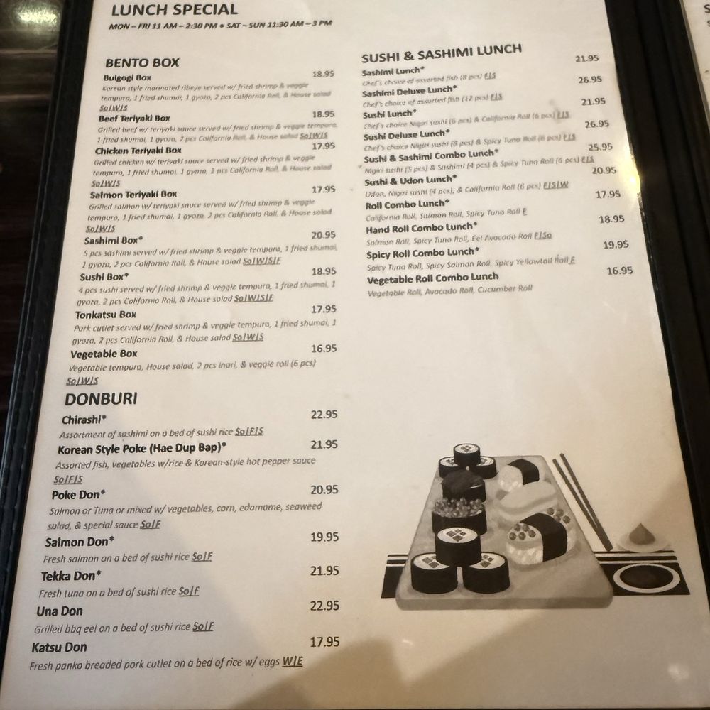 Yuraku - Menu - Sushi Bars Near Me - Arlington, Virginia Yuraku - Menu - Sushi Bars Near Me - Arlington, Virginia