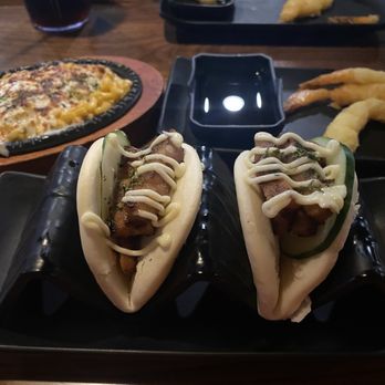 Kan Sushi - Corn cheese, pork bao bun, tempura shrimp. - Sushi Bars Near Me - Honolulu, Hawaii Kan Sushi - Corn cheese, pork bao bun, tempura shrimp. - Sushi Bars Near Me - Honolulu, Hawaii