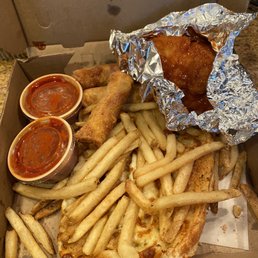 Sampler Platter. Pizza Logs, cheesy bread, fries & bbq fingers Sampler Platter. Pizza Logs, cheesy bread, fries & bbq fingers