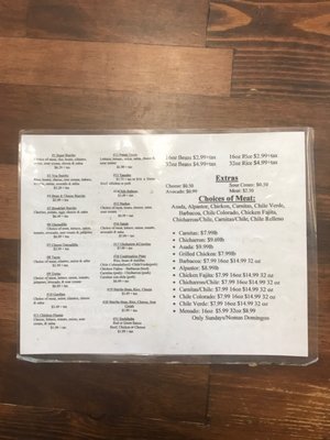 Menu photo 5 La Mexicana de Ripon Ripon, CA