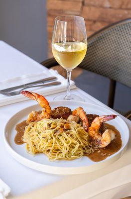 Photo of Prego Restaurant - Tustin, CA, US. Chef's Classic Scampi with shrimp and scallops