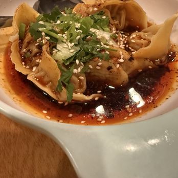 Ma's Kitchen Next Door - Wontons in spicy chili oil - Pan Asian Near Me - Denver, Colorado Ma's Kitchen Next Door - Wontons in spicy chili oil - Pan Asian Near Me - Denver, Colorado