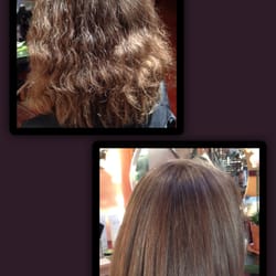 Mindfully Beautiful - Keratin hair straightening treatment and grey hair brightening service. Client wanted to keep grey.