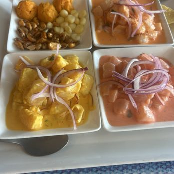 Machupicchu Peruvian Cuisine - Trio de Ceviches - Peruvian Near Me - Miami, Florida