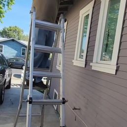 Installation of outdoor security system.