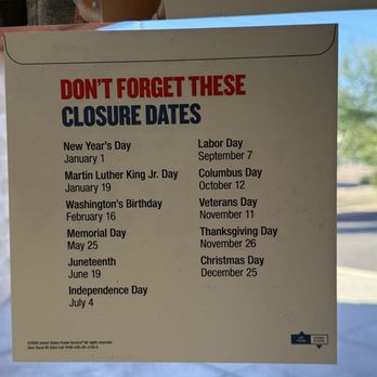 US Post Office - Holidays 2026 - Post Offices Near Me - Gilbert, Arizona US Post Office - Holidays 2026 - Post Offices Near Me - Gilbert, Arizona
