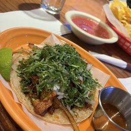 Pastore tacos! My favorite! Pastore tacos! My favorite!