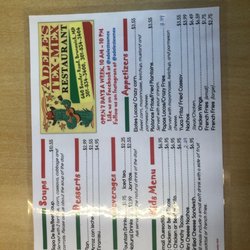 Adele's Tex Mex - Menu
