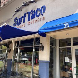 Surf Taco - Red Bank - Front of the restaurant (employee inside the door peeks out to take your order or hand you your order).
