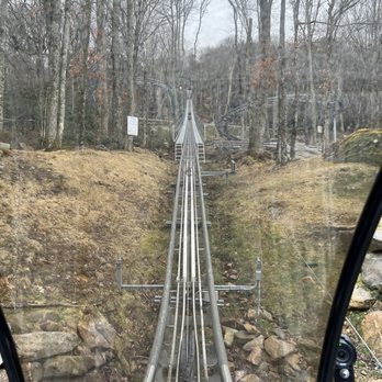 Wilderness Run Alpine Coaster - Going up - Amusement Parks Near Me - Banner Elk, North Carolina Wilderness Run Alpine Coaster - Going up - Amusement Parks Near Me - Banner Elk, North Carolina