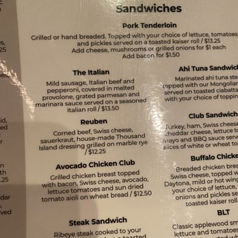 Riverside Grille - Menu - Bars Near Me - Bettendorf, Iowa