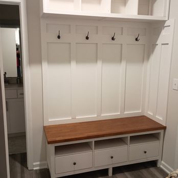 Fixify Home Repair - Mudroom Bench Made w IKEA - Handyman Near Me - Mebane, North Carolina Fixify Home Repair - Mudroom Bench Made w IKEA - Handyman Near Me - Mebane, North Carolina